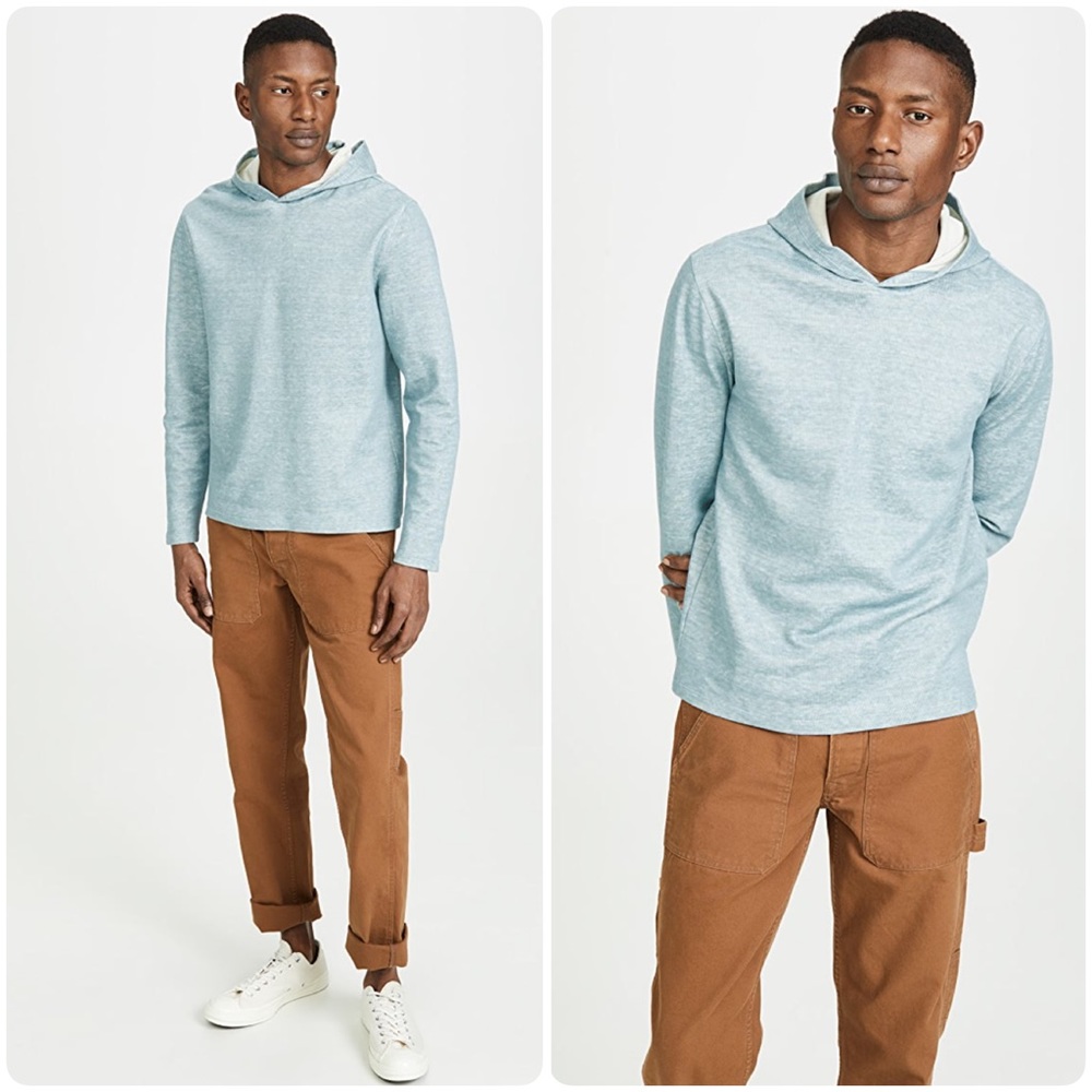 Vince Double Knit Pullover Hoodie